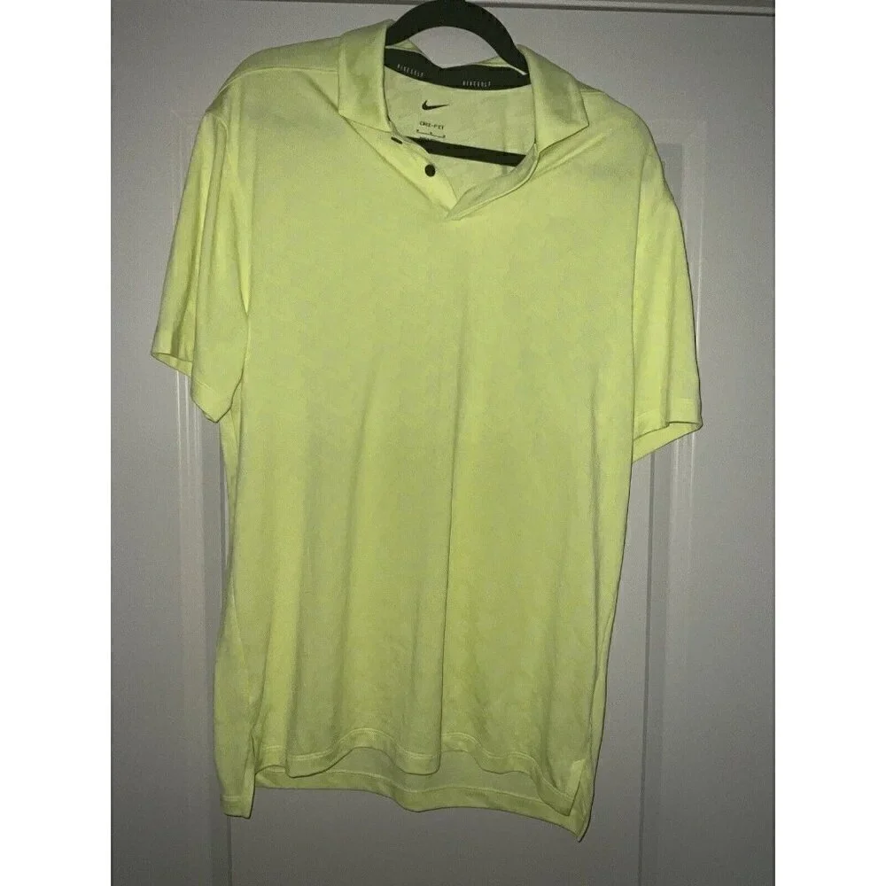 Nike Dri-FIT Vapor‎ Golf Polo Shirt Light Lemon Twist DA2974-736 Men's Size M